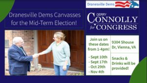 Dranesville Dems Canvass for the Midterm Election! @ Home of Sue Rosenberg