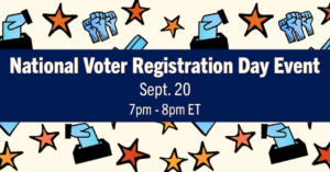 National Voter Registration Day Grassroots Event (DNC) @ Virtual