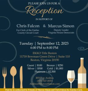 Reception for Chris Falcon & Marcus Simon @ EKKO Title Reston