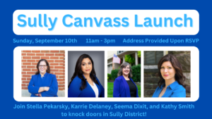 Knock Doors with Stella Pekarsky, Karrie Delaney, Seema Dixit, and Kathy Smith! @ This event’s address is private.