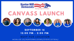 Hunter Mill Democrats Canvass @ This event’s address is private.