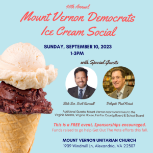 46th Annual Mount Vernon Dems Ice Cream Social @ Mount Vernon Unitarian Church