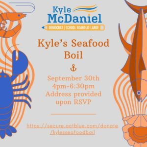 Kyle McDaniel's Seafood Boil @ Address provided upon RSVP
