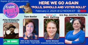 Friday Power Lunch: HERE WE GO AGAIN 🗳🛼 "Polls, Shmolls and Voter Rolls"  ➡️ Season 4 - Episode 5 @ Zoom
