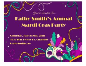 Kathy Smith's Annual Mardi Gras Fundraiser @ Private residence